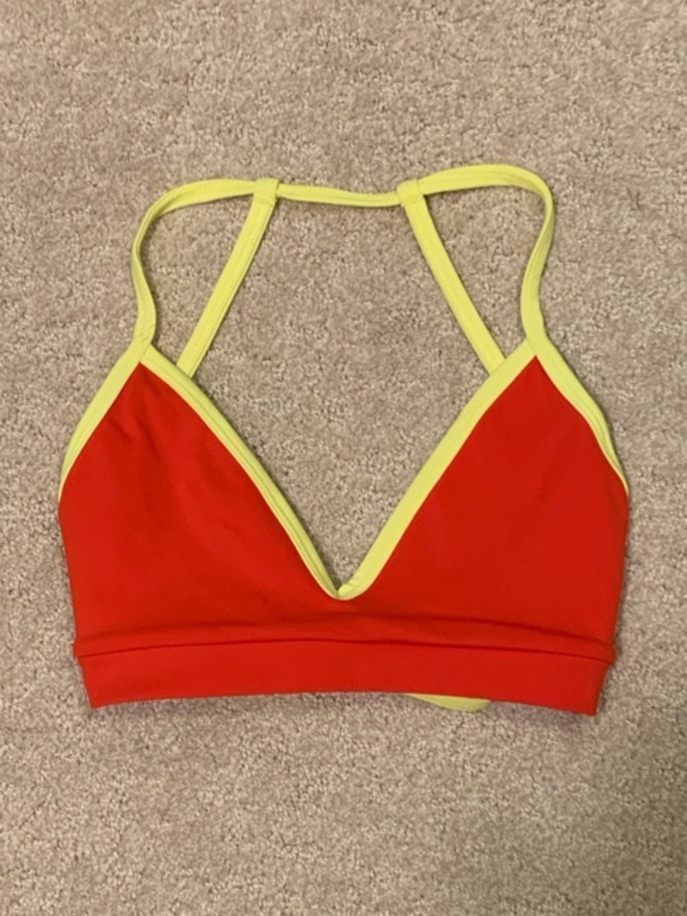 Five DanceWear Five The Label Red and Yellow Contrast Bralette